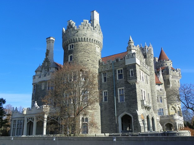 Casa Loma in Toronto, Ontario, during the fall