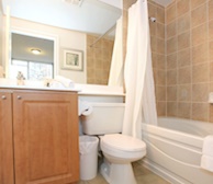 Master Bathroom Soaker Tub Fully Furnished Apartment Suite Markham