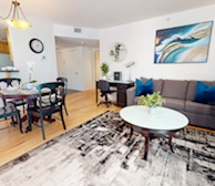 10 Dining Room Living Room Open Concept Kitchen Fully Furnished Apartment Suite Moncton NB