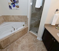 Master Bathroom Soaker Tub Fully Furnished Apartment Suite Pickering