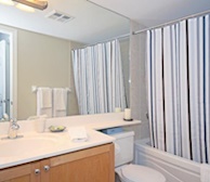 Master Bathroom Soaker Tub Fully Furnished Apartment Suite North York